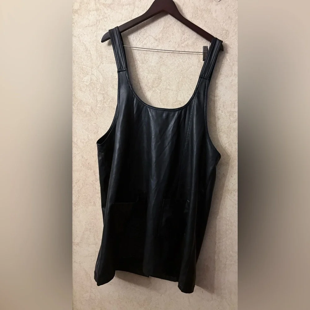American Eagle Outfitters Black Faux Leather Dress - Picture 5 of 5